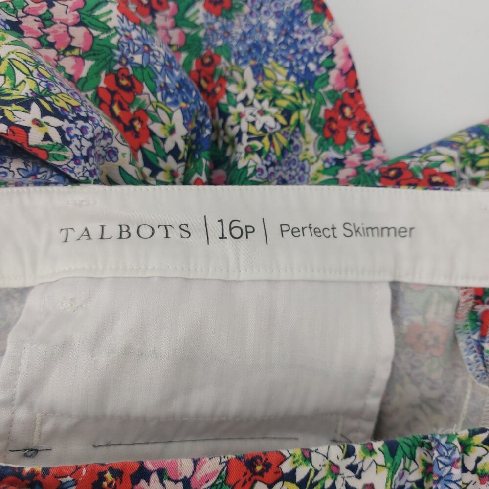 Talbots Women's Cropped Pants Perfect Skimmer Floral Size 16P - Picture 3 of 12